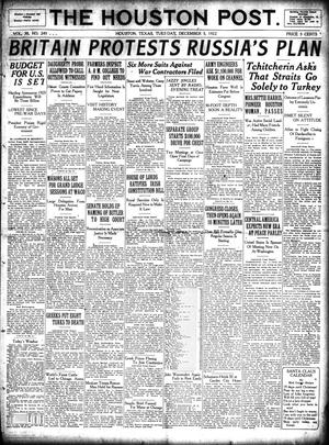 The Houston Post. (Houston, Tex.), Vol. 38, No. 245, Ed. 1 Tuesday, December 5, 1922