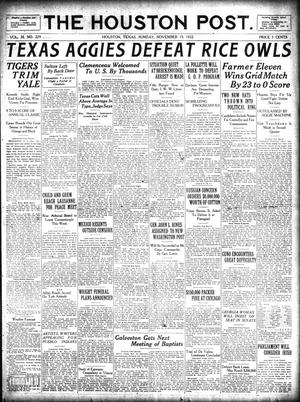 The Houston Post. (Houston, Tex.), Vol. 38, No. 229, Ed. 1 Sunday, November 19, 1922