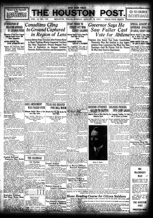 The Houston Post. (Houston, Tex.), Vol. 33, No. 137, Ed. 1 Sunday, August 19, 1917