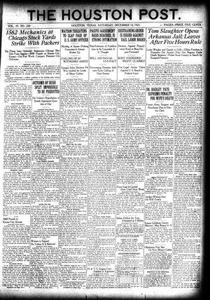 The Houston Post. (Houston, Tex.), Vol. 37, No. 250, Ed. 1 Saturday, December 10, 1921