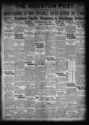 Primary view of object titled 'The Houston Post. (Houston, Tex.), Vol. 38, No. 91, Ed. 1 Tuesday, July 4, 1922'.