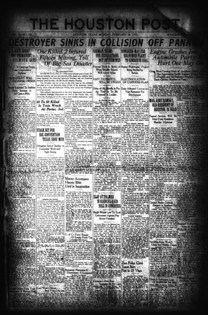 The Houston Post. (Houston, Tex.), Vol. 36, No. 331, Ed. 1 Monday, February 28, 1921