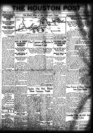 The Houston Post. (Houston, Tex.), Vol. 34, No. 105, Ed. 1 Thursday, July 18, 1918
