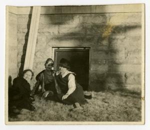 Primary view of object titled '[Willie Pruitt and Two Young Women]'.