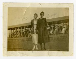 [Willie Pruitt and a Woman at Fair Park Grandstand]