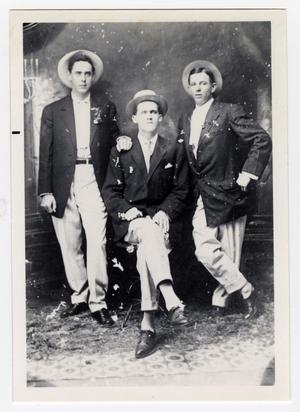 [Three Men in Straw Brim Hats and Suits]