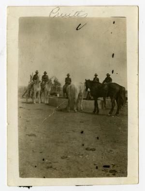 Primary view of object titled '[Pruitt Family Members on Horseback]'.