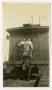 Thumbnail image of item number 1 in: '[Two Women in Front of Caboose Door]'.