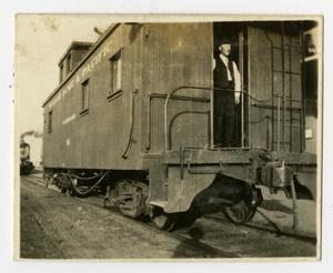 Primary view of object titled '[Caboose of the Quanah, Acme, and Pacific Railway]'.