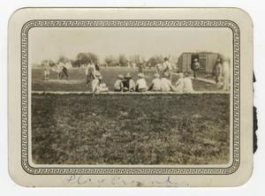 Primary view of object titled '[Baseball Game on Playground]'.