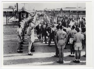 [Funeral Procession at German P.O.W. Camp]