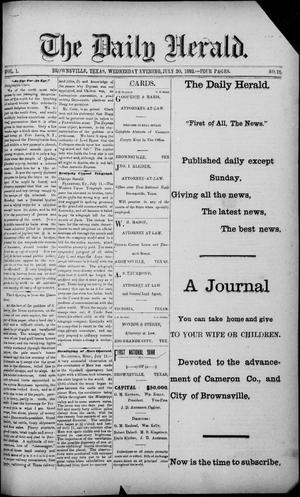 The Daily Herald (Brownsville, Tex.), Vol. 1, No. 15, Ed. 1, Wednesday, July 20, 1892