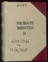 Thumbnail image of item number 1 in: 'Travis County Probate Records: Probate Minutes D'.