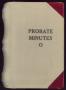 Thumbnail image of item number 1 in: 'Travis County Probate Records: Probate Minutes O'.