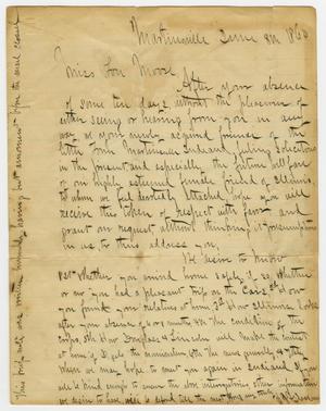 Primary view of object titled '[Letter from Oliver J. Glessner to Miss Lou Moore]'.