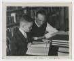 Thumbnail image of item number 1 in: '[Teacher and Student Study in a Library]'.