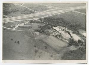 Primary view of object titled '[Cistercian Preparatory School Campus and State Highway 114]'.