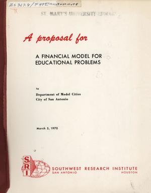 A Proposal for a Financial Model for Educational Problems