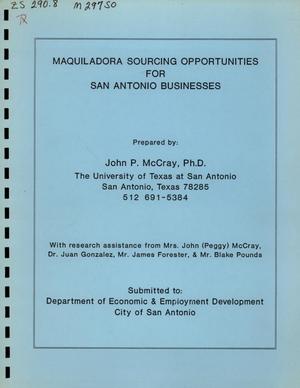 Maquiladora Sourcing Opportunities for San Antonio Businesses