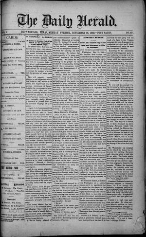 The Daily Herald (Brownsville, Tex.), Vol. 1, No. 67, Ed. 1, Monday, September 19, 1892
