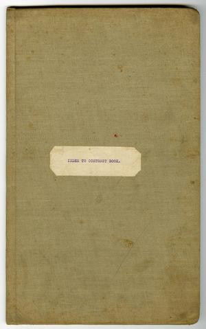 Primary view of object titled 'Index to Contract Book'.