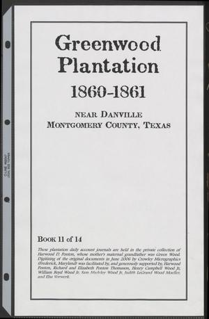 Primary view of object titled '[Greenwood Plantation Accounts: 1860-1861]'.