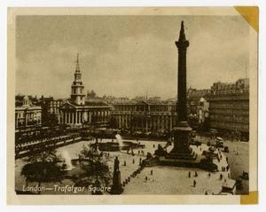 [Postcard of Trafalgar Square in London]