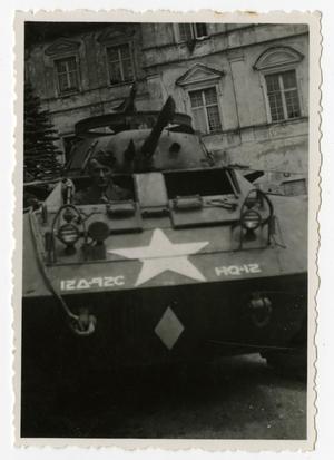 [Photograph of Ray Pieterick in Tank]