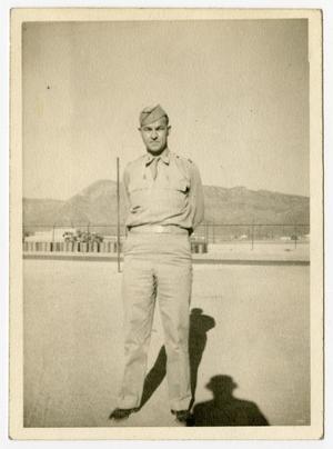 [Photograph of Soldier at Fort Bliss]