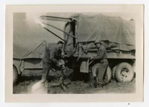 [Photograph of Soldiers and Truck]