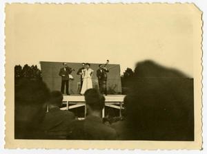 Primary view of object titled '[Photograph of USO Show]'.