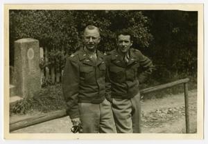 [Photograph of Captains and Hitching Post]