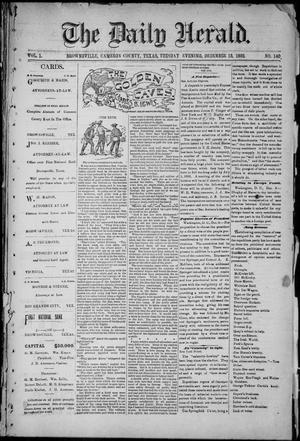 The Daily Herald (Brownsville, Tex.), Vol. 1, No. 140, Ed. 1, Tuesday, December 13, 1892