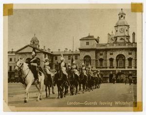 [Postcard of Guards At Whitehall]