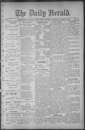 Primary view of object titled 'The Daily Herald (Brownsville, Tex.), Vol. 1, No. 178, Ed. 1, Thursday, January 26, 1893'.