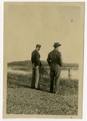 Primary view of object titled '[Photograph of Men at Sweetwater Lake]'.
