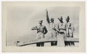 [Photograph of Soldiers Mocking Axis Leaders]