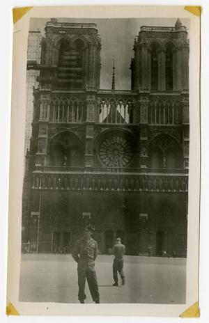 [Photograph of William Hahn at Cathédrale Notre-Dame de Paris]