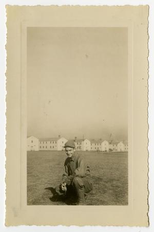 [Photograph of Clarence Whitefield at Camp Campbell]