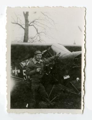 [Photograph of Captain Hill and Easy 5 Airplane]