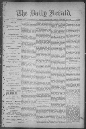 Primary view of object titled 'The Daily Herald (Brownsville, Tex.), Vol. 1, No. 195, Ed. 1, Wednesday, February 15, 1893'.