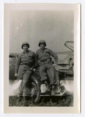 [Photograph of Edward Johnson and Soldier]