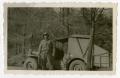 Photograph: [Photograph of Major Edward Johnson and Jeep]
