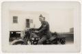 Photograph: [Photograph of Herman Kerngood on Motorcycle]
