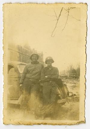 [Photograph of Edward Johnson and Captain With Car]