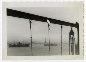 [Photograph of Ships and Statue of Liberty]