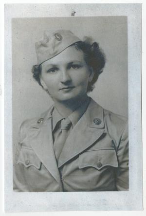 [Portrait of Edith Jensen in Military Uniform]
