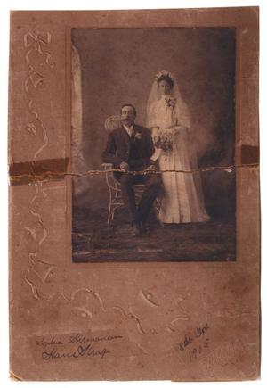 Primary view of object titled '[Wedding Photo of Sophia Hermansen and Hans Krag]'.