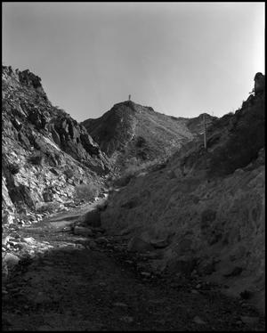 Primary view of object titled '[Sierra de Mount Cristo Rey Through Apache Canyon]'.