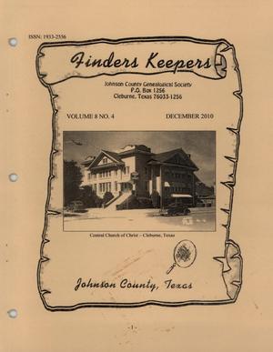 Primary view of object titled 'Finders Keepers, Volume 8, Number 4, December 2010'.